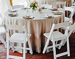 Round Table with Tablecloth